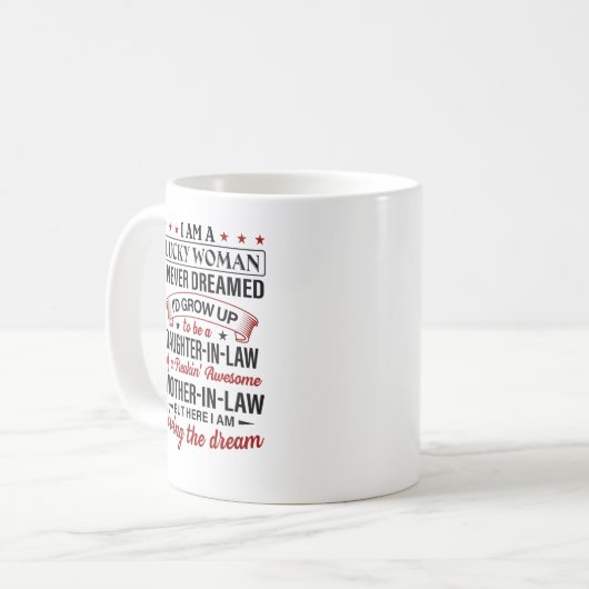 Schoondochter van een Geweldige schoonmoeder Koffiemok (Voorkant links)