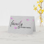 Schoondochter Verjaardag Grey Gingham Kaart (Gele Bloem)