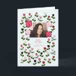 Schoondochter, Verjaardag, Rozen Kaart<br><div class="desc">Een mooie verjaardagskaart vol rozen. Voeg een afbeelding van je schoondochter toe om een persoonlijke verjaardagskaart te maken. Ze is zeker dol op deze speciale kaart op een verjaardag.</div>