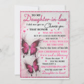 Schoondochter Vlinder Je Bent Ook Mijn Dochter In  Feestdagenkaart (Voorkant)