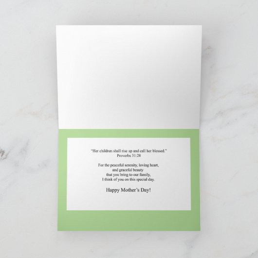 Schoondochters Moederdag Kaart met bloemen (Binnen)