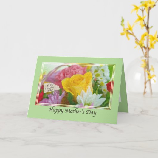 Schoondochters Moederdag Kaart met bloemen (Gele Bloem)