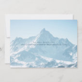 Schoone bergfotografie wintertrouw save the date (Achterkant)