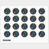 Schoone digitale illustratie van het sterrenbeeld ronde sticker (Vel)