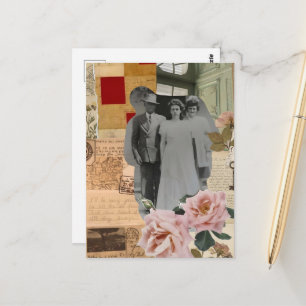 Schoone Grootouders Mixed Media Collage Briefkaart