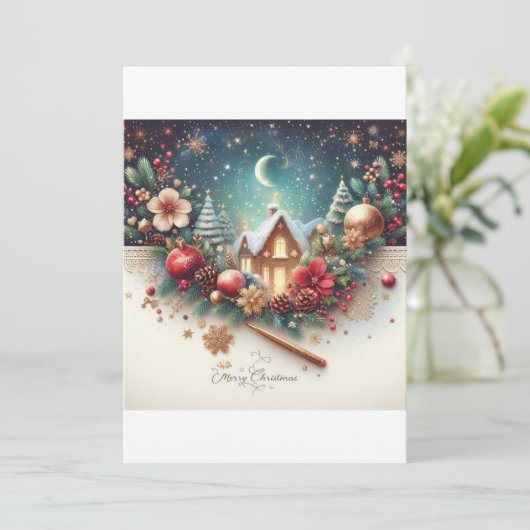 Schoone Kerstkaarten Kaart (Staand voorkant)