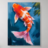 Schoone Koi Karper Aquarel Poster (Voorkant)