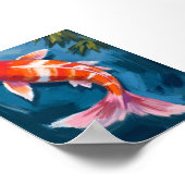 Schoone Koi Karper Aquarel Poster (Hoek)