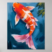 Schoone Koi Karper Aquarel Poster (Voorkant)