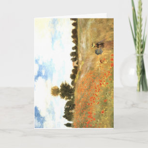 Schoone Kunst, "Veld met klaprozen", Monet wenskaa Kaart
