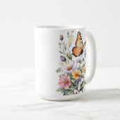 Schoone Monarchvlinder Waterverf Koffiemok (Voorkant rechts)
