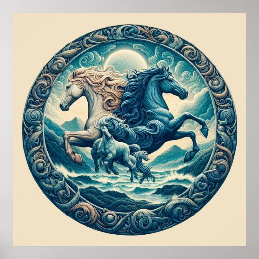 "Schoone Mystieke Paarden" 44 Poster (Voorkant)