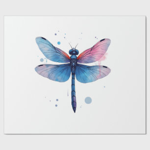 Schoone Natuur Kleurrijk Grafisch Patroon Libel Cadeaupapier