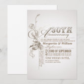 schoone typografie 30e verjaardagsuitnodigingen kaart (Voorkant / Achterkant)