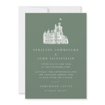 Schoone typografie Kasteel Illustratie Groene Huwe