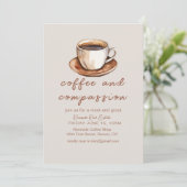 Schoone uitnodiging | koffie & compassie (Staand voorkant)