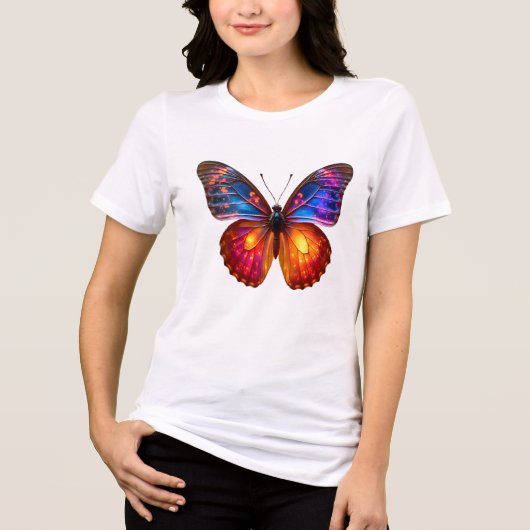 Schoone Vlinder Kunst Tri-Blend Shirt (Voorkant)