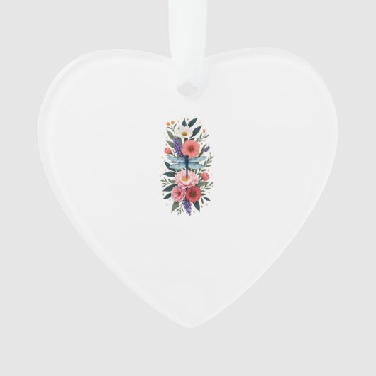 Schoone Waterverf Kunst Libelle Insectenliefhebber Ornament (voorkant)