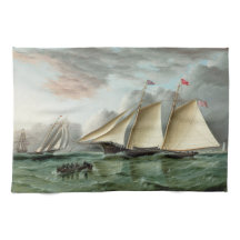 Schooner Mohawk van de vuurtoren van Sandy Hook