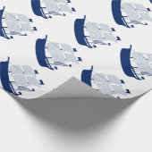 Schooner Navy Cadeaupapier (Hoek)