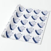 Schooner Navy Cadeaupapier (Uitgerold)