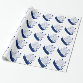 Schooner Navy Cadeaupapier