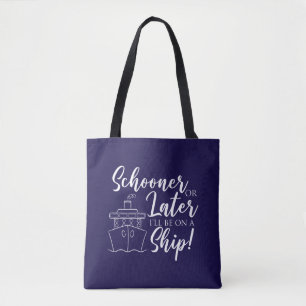 Schooner of later nautisch tote bag