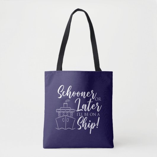 Schooner of later nautisch tote bag (Voorkant)