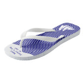 Schooner op de Quirky Navy/White Waves - Vaderdag Teenslippers (Schuin)