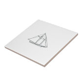 Schooner Sailboot Tegeltje (Zijkant)