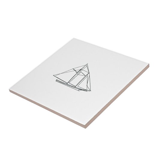 Schooner Sailboot Tegeltje (Zijkant)