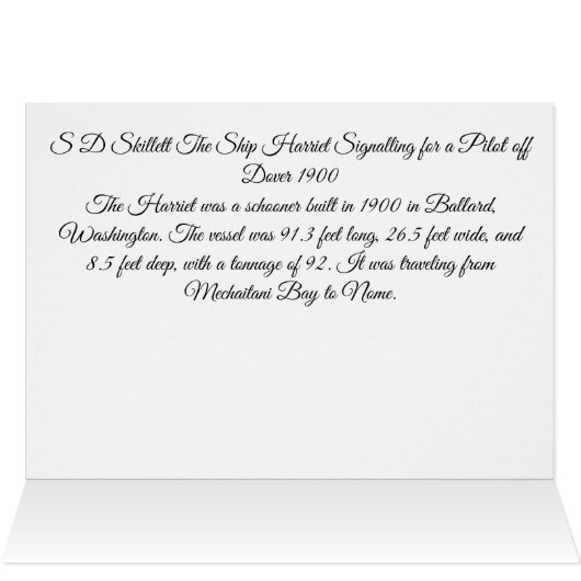 Schooner schip Harriet 1900s (Binnen Horizontaal (Boven))