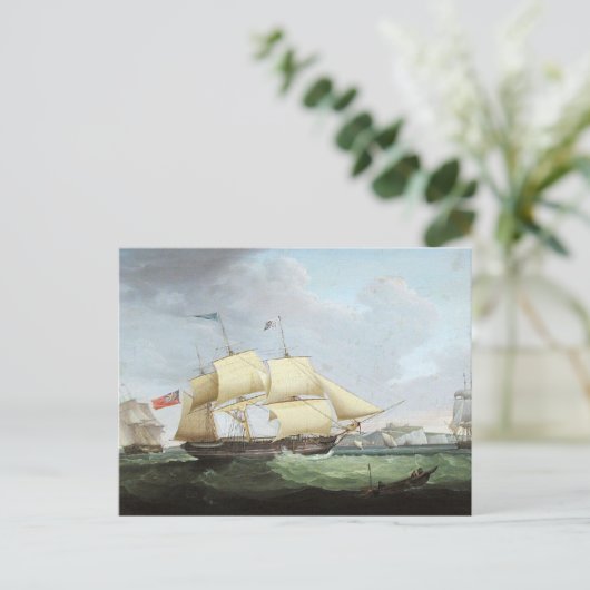 Schooner schip Harriet 1900s Briefkaart (Staand voorkant)