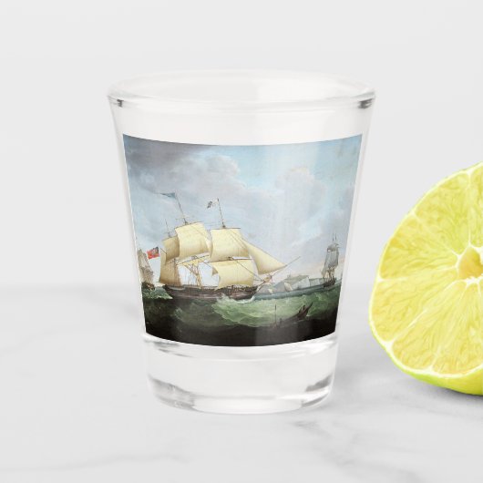 Schooner schip Harriet 1900s Shot Glas (Voorkant)