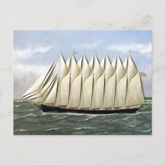 Schooner Thomas W Lawson jaren 1900 Briefkaart (Voorkant)