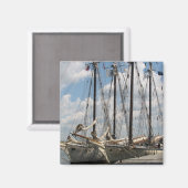 Schooner vierkante magneet (Voorkant / Achterkant)