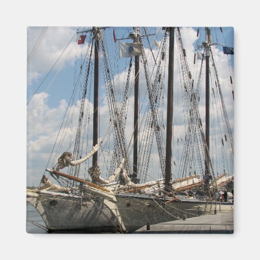 Schooner vierkante magneet (Voorkant)