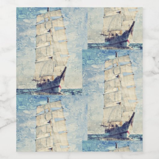 Schooner Wijn Etiket (Enkel label)