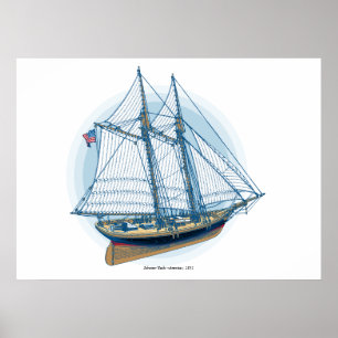 Schooner Yacht "America", 1851 Poster