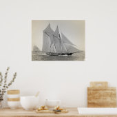 Schooner Yacht Fortuna Poster (Keuken)