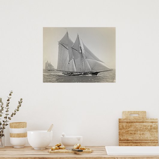 Schooner Yacht Fortuna Poster (Keuken)