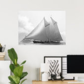 Schooner Yacht "Ramona" Poster (Thuiskantoor)