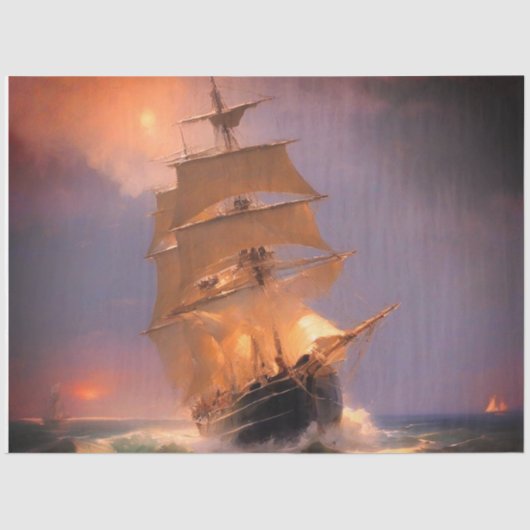 Schooner Zeilschip Tissue Paper Tissuepapier (Voorkant)