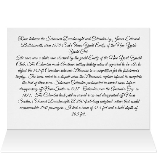 Schooners Dreadnought en Columbia 1870 (Binnen Horizontaal (Boven))