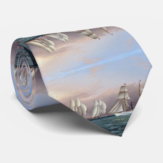 Schooners Dreadnought en Columbia 1870 Stropdas (Opgerold)