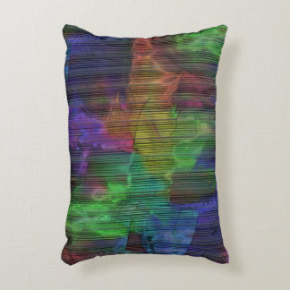 Schoongekleurde vlekken onder vervormde strepen accent kussen