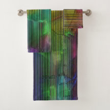 Schoongekleurde vlekken onder vervormde strepen