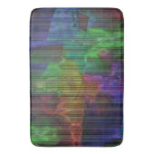 Schoongekleurde vlekken onder vervormde strepen badmat (Voorkant Verticaal)