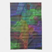 Schoongekleurde vlekken onder vervormde strepen theedoek (Verticaal)