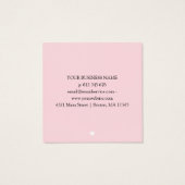 Schoongemaakt met liefdesroze hart Hartelijk dank Vierkante Visitekaartjes (Achterkant)